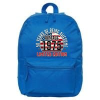 Patriotic Vintage 1975 Limited Edition 50 Years Of Being Awesome 16 in Basic Backpack