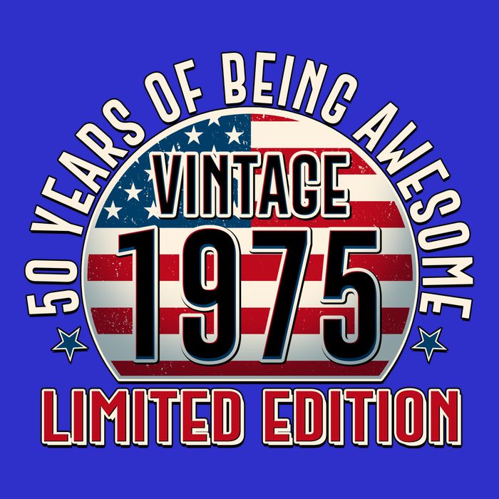 Patriotic Vintage 1975 Limited Edition 50 Years Of Being Awesome 16 in Basic Backpack