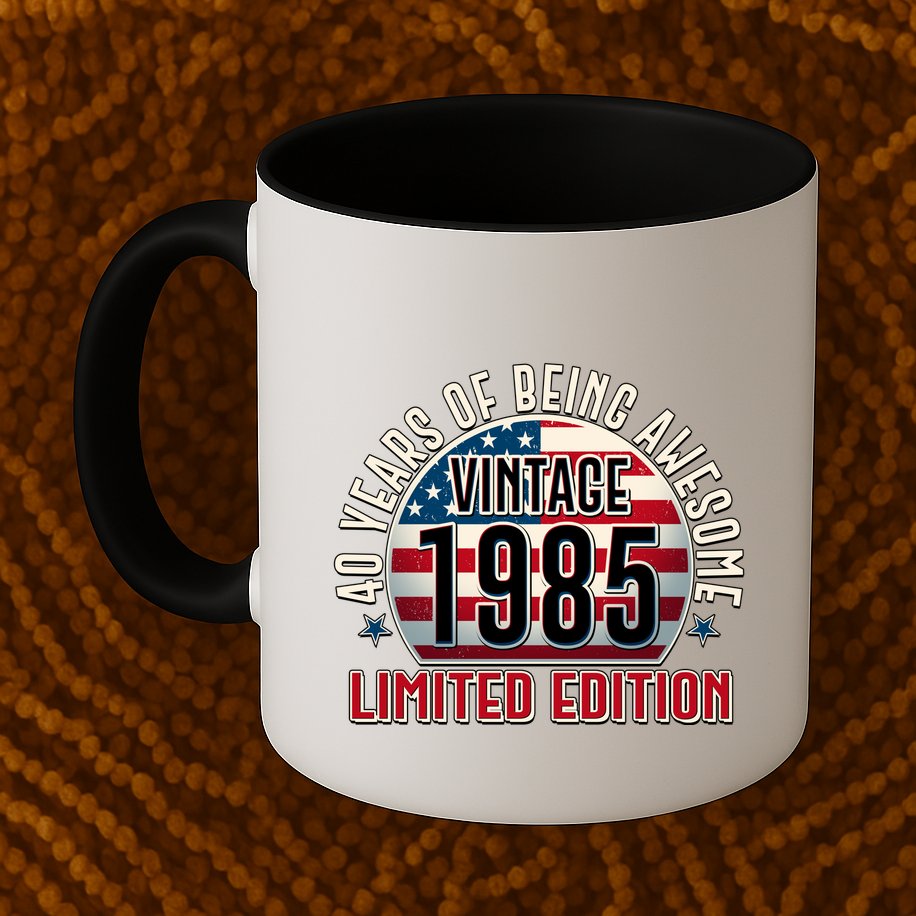 Patriotic Vintage 1985 Limited Edition 40 Years Of Being Awesome Mug