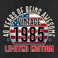 Patriotic Vintage 1985 Limited Edition 40 Years Of Being Awesome Golf Towel