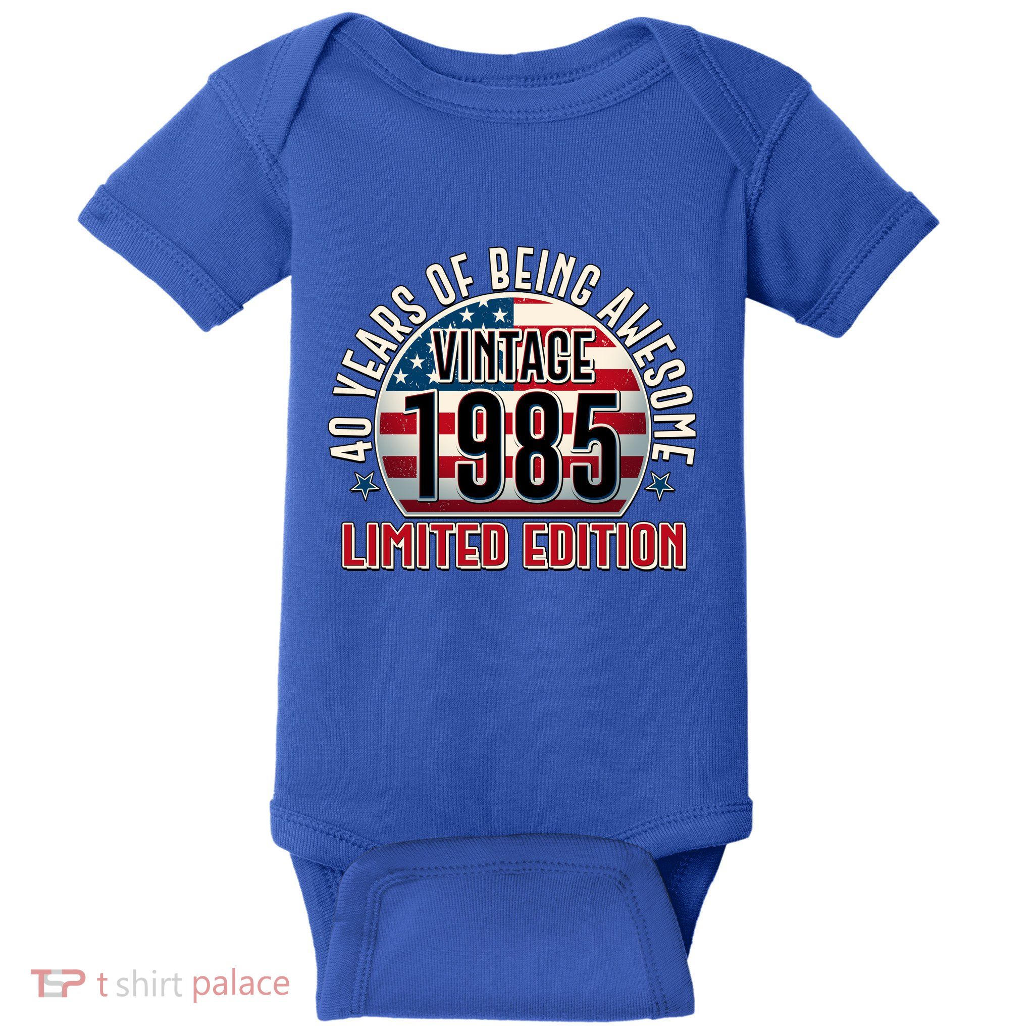 Patriotic Vintage 1985 Limited Edition 40 Years Of Being Awesome Baby Bodysuit