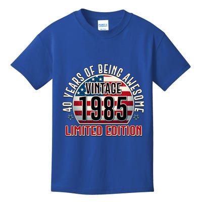 Patriotic Vintage 1985 Limited Edition 40 Years Of Being Awesome Kids T-Shirt