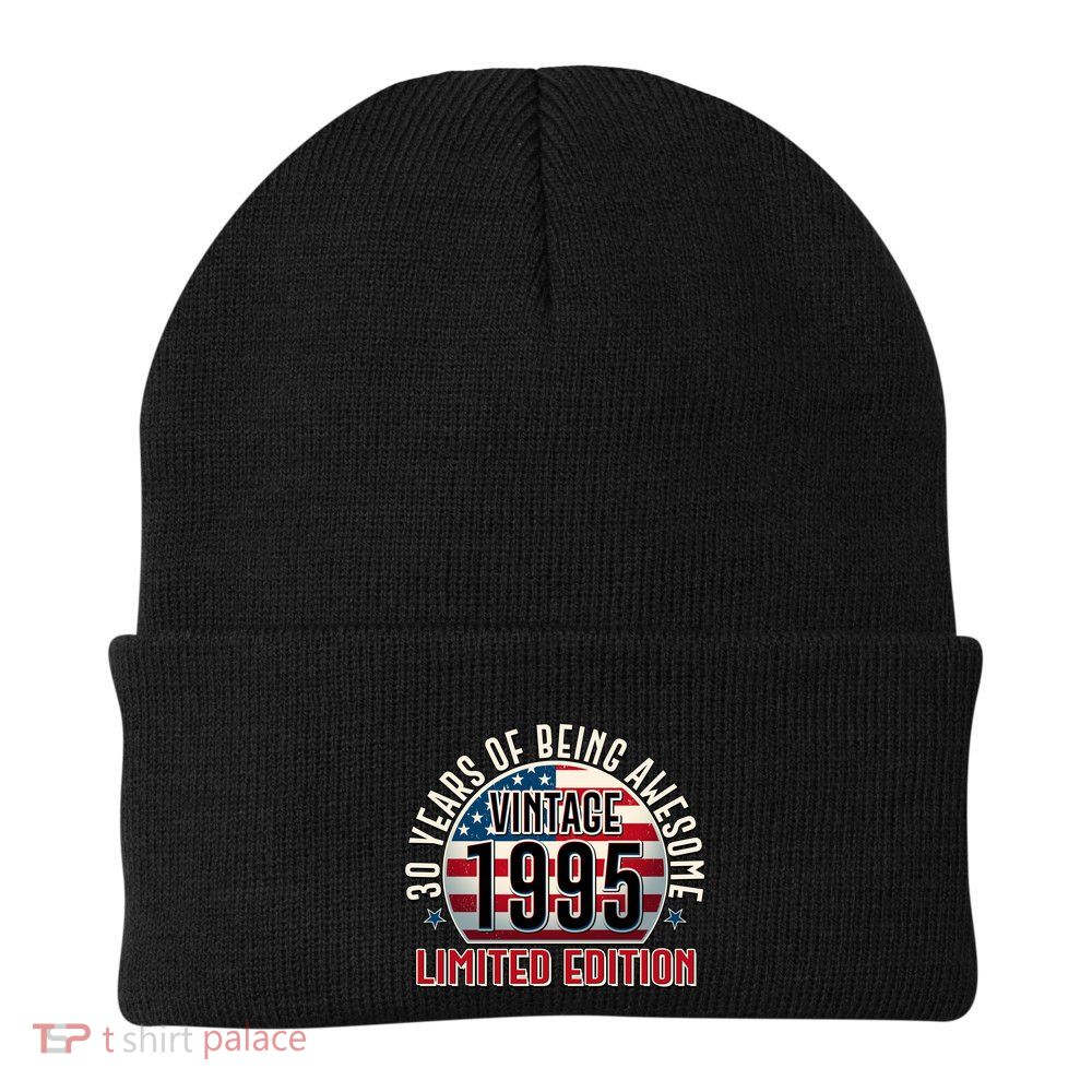 Patriotic Vintage 1995 Limited Edition 30 Years Of Being Awesome Beanie