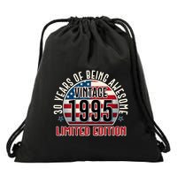 Patriotic Vintage 1995 Limited Edition 30 Years Of Being Awesome Drawstring Bag