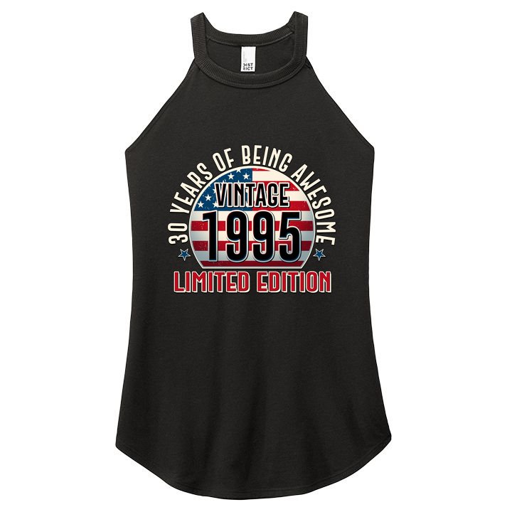 Patriotic Vintage 1995 Limited Edition 30 Years Of Being Awesome Women's Perfect Tri Rocker Tank