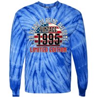 Patriotic Vintage 1995 Limited Edition 30 Years Of Being Awesome Tie-Dye Long Sleeve Shirt