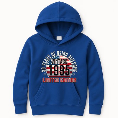 Patriotic Vintage 1995 Limited Edition 30 Years Of Being Awesome Kids Hoodie