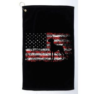 Patriotic Vizsla 4th of July Dog Lover Platinum Collection Golf Towel