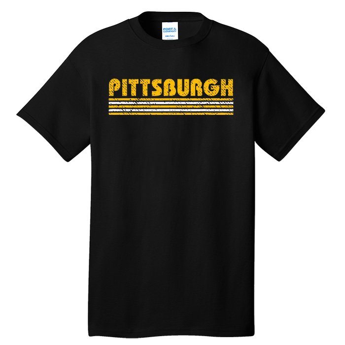 Pittsburgh Vintage 80s Retro Style Tall T-Shirt