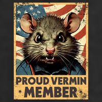 Proud Vermin Anti Trump Quote 7 Panel Mesh Trucker Snapback Hat