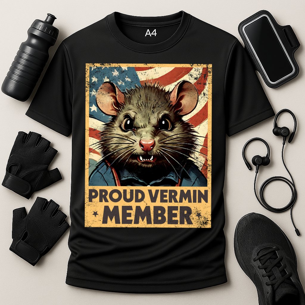 Proud Vermin Anti Trump Quote Cooling Performance Crew T-Shirt