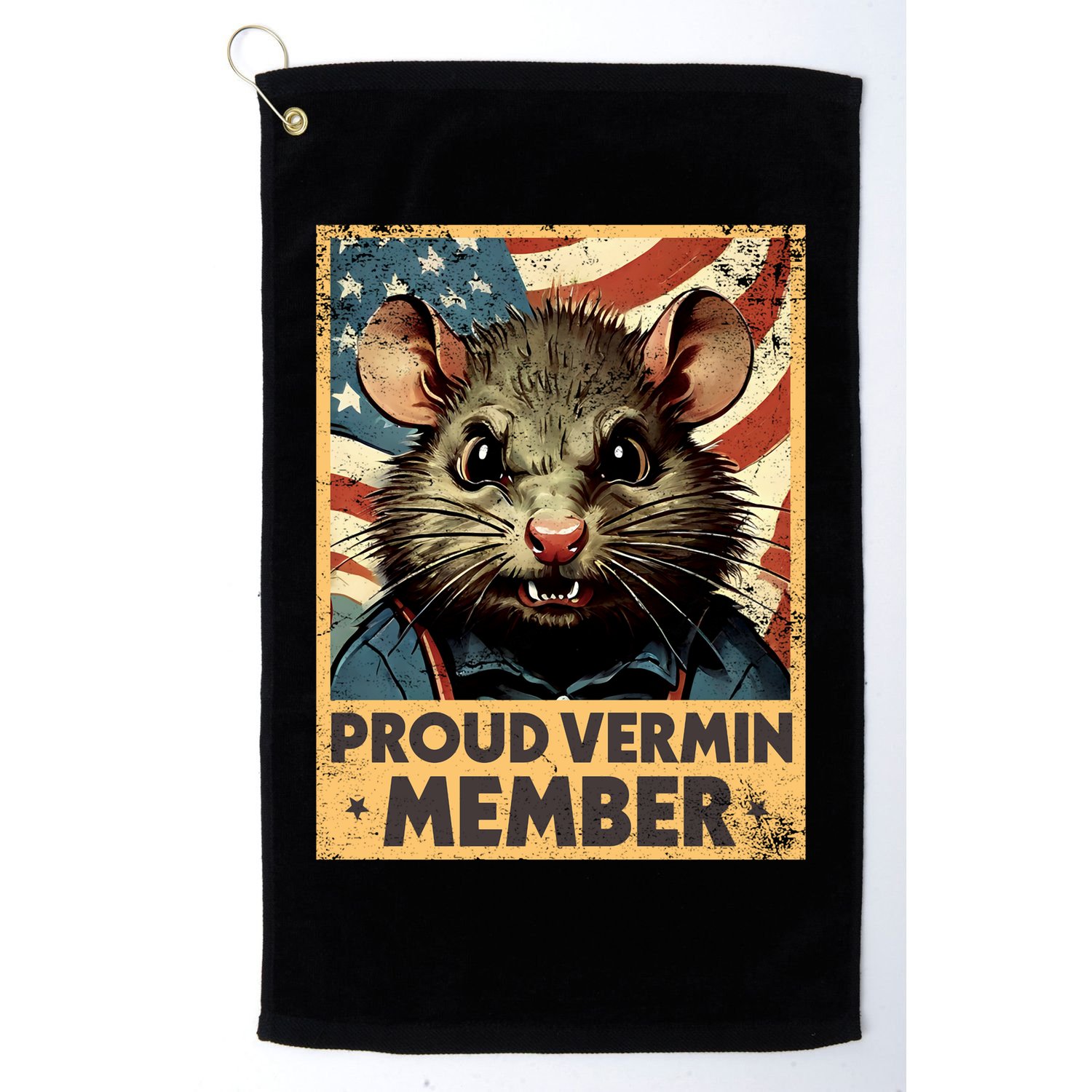 Proud Vermin Anti Trump Quote Golf Towel