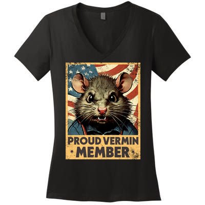 Proud Vermin Anti Trump Quote Women's V-Neck T-Shirt