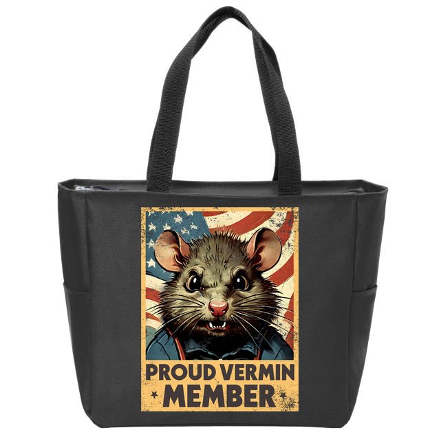 Proud Vermin Anti Trump Quote Zip Tote Bag