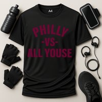 Philly Vs All Youse Funny Philadelphia Slang Retro Cooling Performance Crew T-Shirt