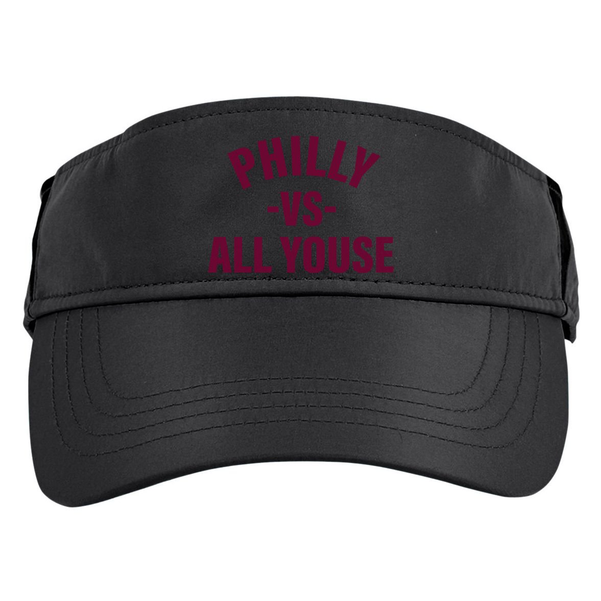 Philly Vs All Youse Funny Philadelphia Slang Retro Adult Drive Performance Visor