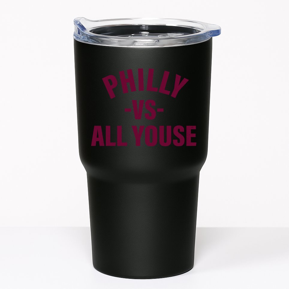 Philly Vs All Youse Funny Philadelphia Slang Retro Tumbler