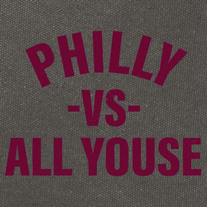Philly Vs All Youse Funny Philadelphia Slang Retro Cotton Canvas Backpack