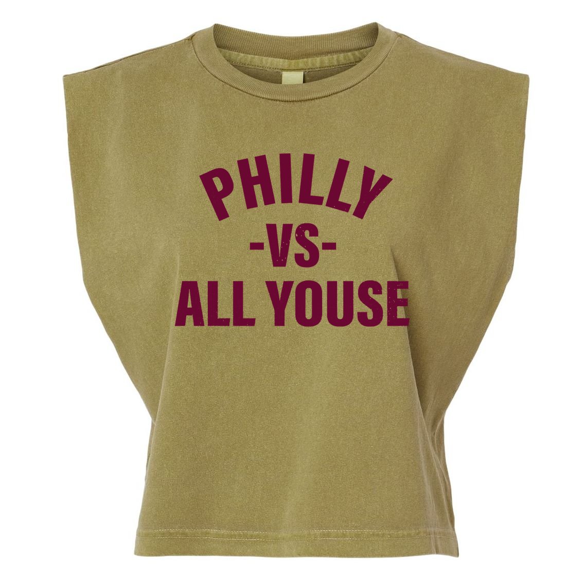 Philly Vs All Youse Funny Philadelphia Slang Retro Garment-Dyed Women's Muscle Tee