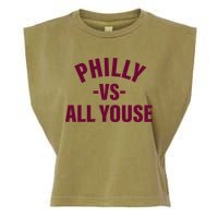 Philly Vs All Youse Funny Philadelphia Slang Retro Garment-Dyed Women's Muscle Tee