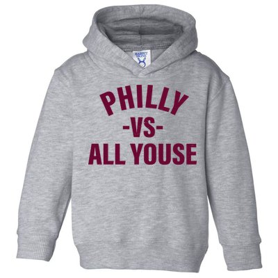 Philly Vs All Youse Funny Philadelphia Slang Retro Toddler Hoodie