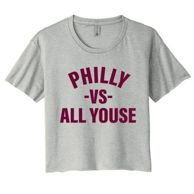 Philly Vs All Youse Funny Philadelphia Slang Retro Crop Top