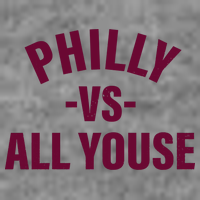 Philly Vs All Youse Funny Philadelphia Slang Retro Cropped Pullover Crew