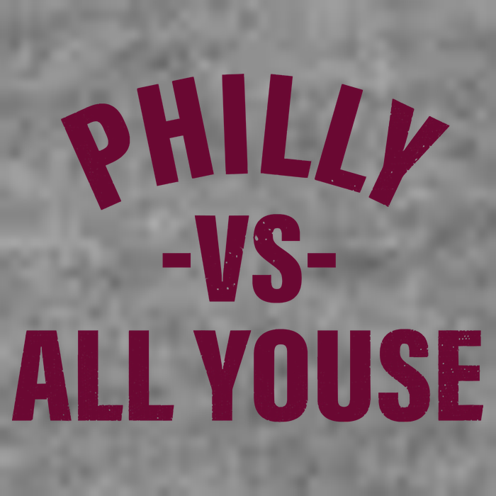 Philly Vs All Youse Funny Philadelphia Slang Retro Cropped Pullover Crew