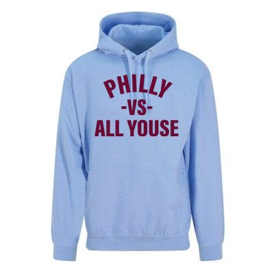 Philly Vs All Youse Funny Philadelphia Slang Retro Unisex Surf Hoodie