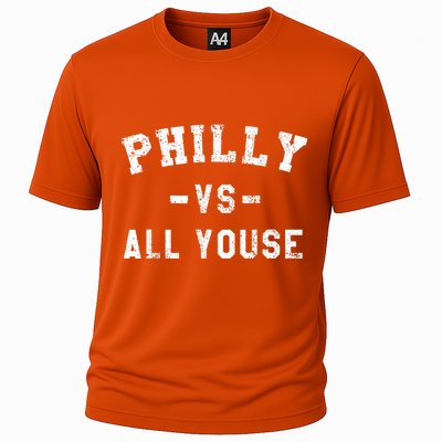 Philly Vs All Youse Funny Philadelphia Slang Retro Cooling Performance Crew T-Shirt