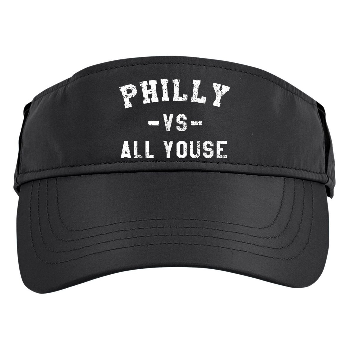 Philly Vs All Youse Funny Philadelphia Slang Retro Adult Drive Performance Visor