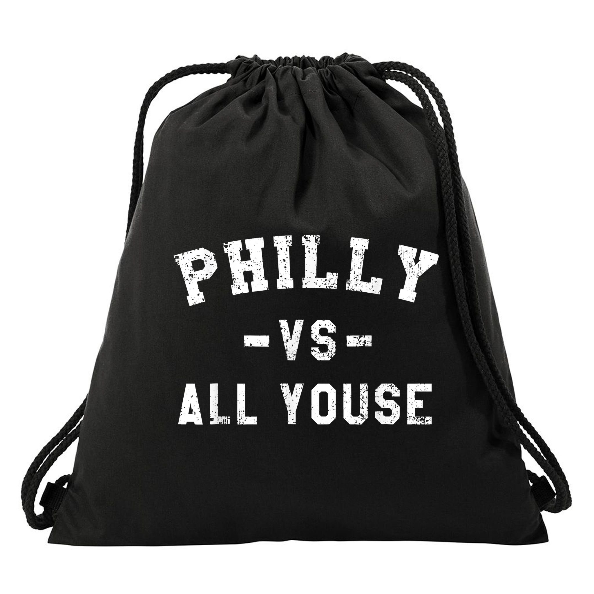 Philly Vs All Youse Funny Philadelphia Slang Retro Drawstring Bag