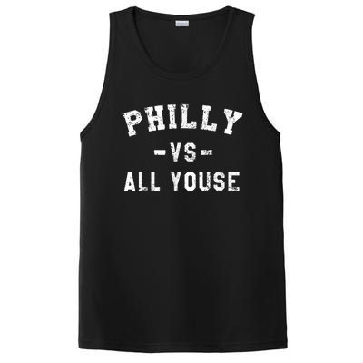 Philly Vs All Youse Funny Philadelphia Slang Retro PosiCharge Competitor Tank