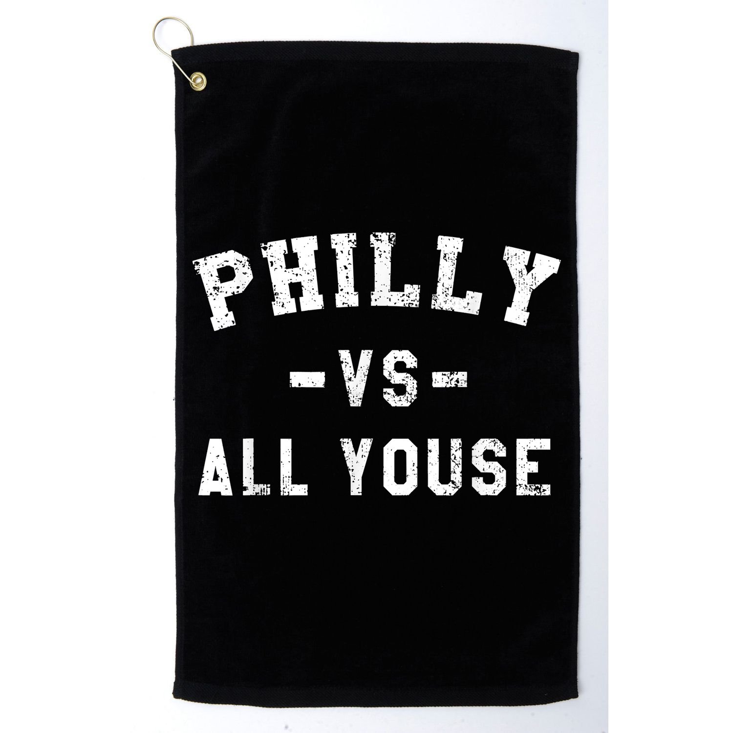 Philly Vs All Youse Funny Philadelphia Slang Retro Golf Towel