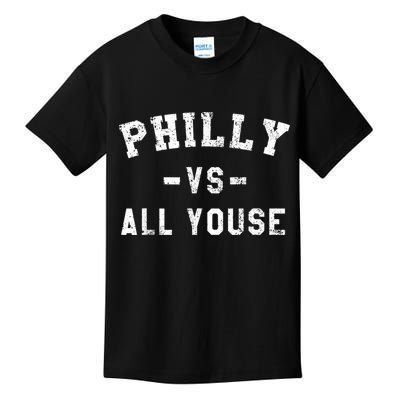 Philly Vs All Youse Funny Philadelphia Slang Retro Kids T-Shirt