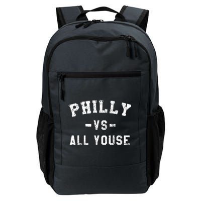 Philly Vs All Youse Funny Philadelphia Slang Retro Daily Commute Backpack