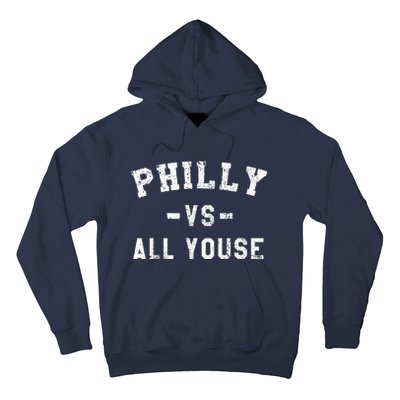 Philly Vs All Youse Funny Philadelphia Slang Retro Hoodie