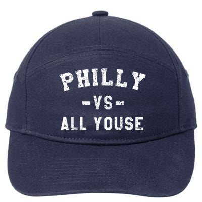 Philly Vs All Youse Funny Philadelphia Slang Retro 7-Panel Snapback Hat