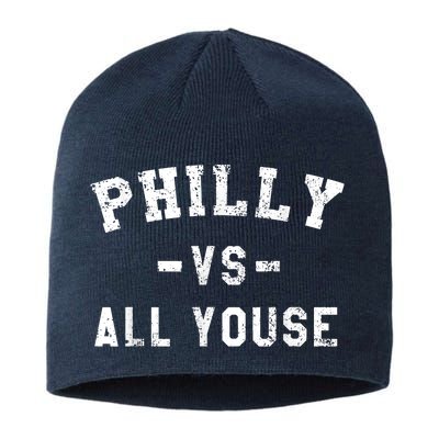 Philly Vs All Youse Funny Philadelphia Slang Retro Sustainable Beanie