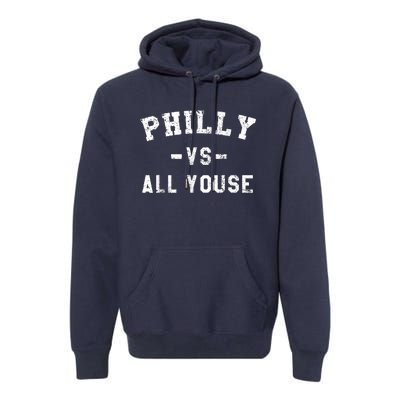 Philly Vs All Youse Funny Philadelphia Slang Retro Premium Hoodie