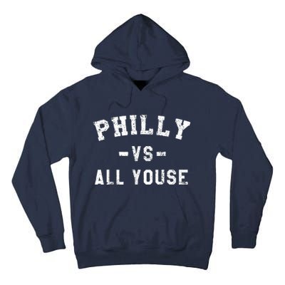 Philly Vs All Youse Funny Philadelphia Slang Retro Tall Hoodie