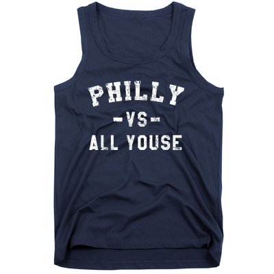 Philly Vs All Youse Funny Philadelphia Slang Retro Tank Top