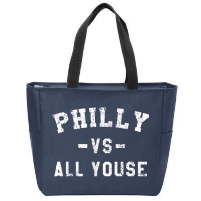 Philly Vs All Youse Funny Philadelphia Slang Retro Zip Tote Bag