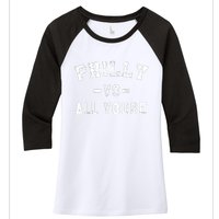 Philly Vs All Youse Funny Philadelphia Slang Retro Women's Tri-Blend 3/4-Sleeve Raglan Shirt