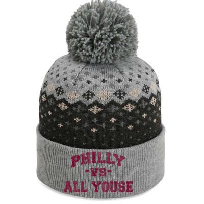 P.H.I.L.L.Y Vs All Youse Funny Retro Philadelphia Slang The Baniff Cuffed Pom Beanie