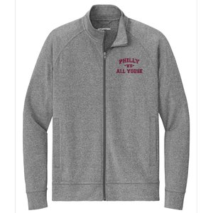 P.H.I.L.L.Y Vs All Youse Funny Retro Philadelphia Slang Stretch Full-Zip Cadet Jacket