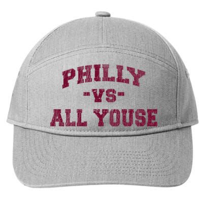 P.H.I.L.L.Y Vs All Youse Funny Retro Philadelphia Slang 7-Panel Snapback Hat