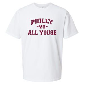 P.H.I.L.L.Y Vs All Youse Funny Retro Philadelphia Slang Sueded Cloud Jersey T-Shirt