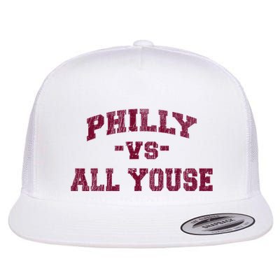P.H.I.L.L.Y Vs All Youse Funny Retro Philadelphia Slang Flat Bill Trucker Hat
