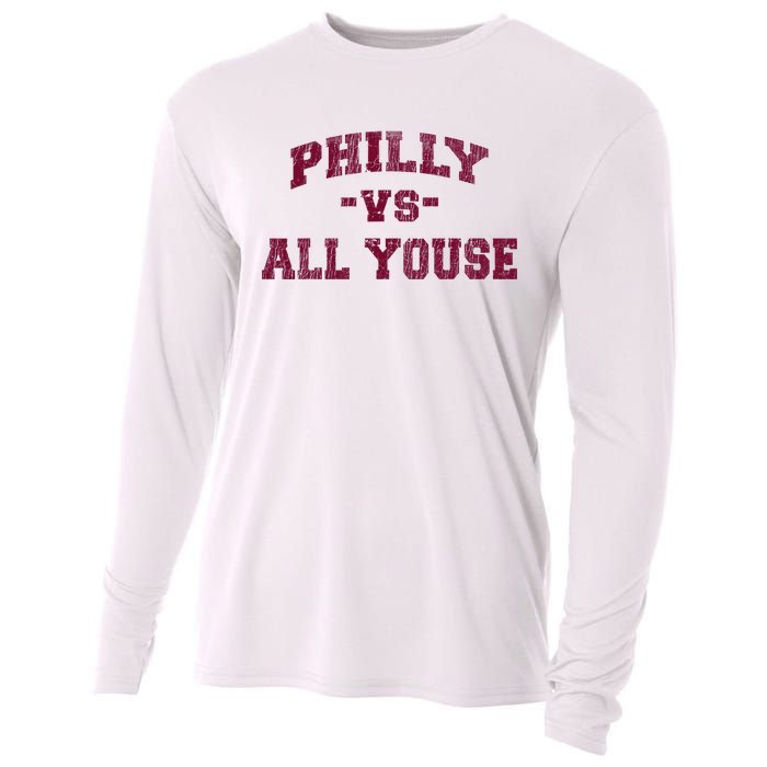 P.H.I.L.L.Y Vs All Youse Funny Retro Philadelphia Slang Cooling Performance Long Sleeve Crew